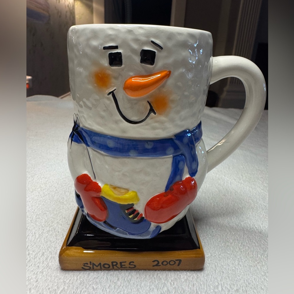 Smores Marshmallow Snowman Mug Winter Christmas